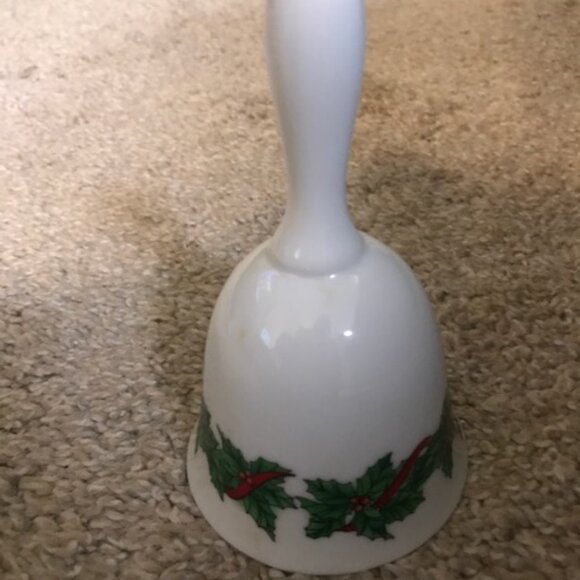 Set of 2  Battery Operated Candles. (2) 11" White Glitter Tree w/Teardrop, Bell - Picture 3 of 5